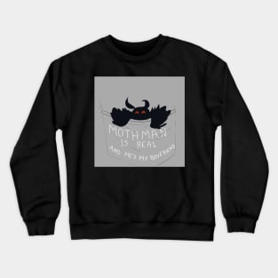 Mothman Is Real and He's My Boyfriend  Pocket Crewneck Sweatshirt